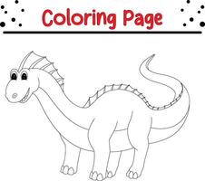 dinosaurios colorante página. contento animal colorante libro para niños. vector