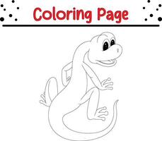 lagartija colorante libro página para niños vector