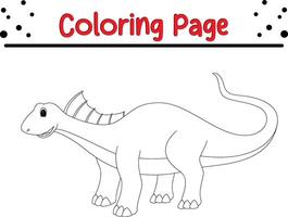 Dinosaurs coloring page. Happy Animal coloring book for children. vector