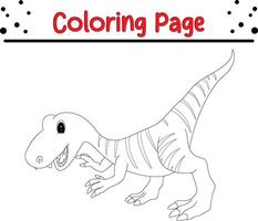 dinosaurios colorante página. contento animal colorante libro para niños. vector