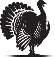 Turkey silhouette illustration isolated on white background. vector