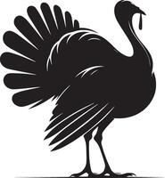 Turkey silhouette illustration isolated on white background. vector