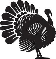 Turkey silhouette illustration isolated on white background. vector