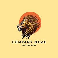 lion logo template illustration design element for business and company vector