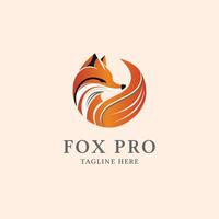Fox logo template illustration design. Wild animal logo concept. vector