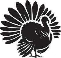 Turkey silhouette illustration isolated on white background. vector