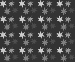 Abstract texture in the form of a monochrome pattern of stars on a gray background vector