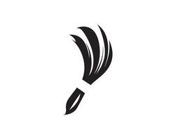 Paint brush icon and symbol illustration template design vector