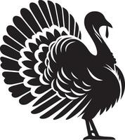 Turkey silhouette illustration isolated on white background. vector