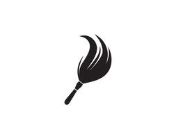 Paint brush icon and symbol illustration template design vector