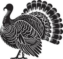 Turkey silhouette illustration isolated on white background. vector