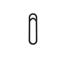 Paper clip icon . Paperclip icon . Paperclip icon vector