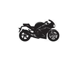 motocicleta icono y símbolo modelo ilustración. motocicleta silueta. vector