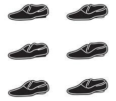 Slippers icon set. Simple set of slippers icons for web design on white background vector