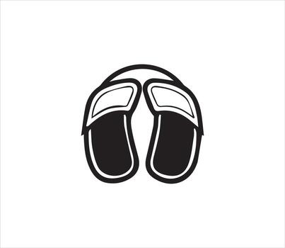 Slippers icon . Simple of slipper icons for web design on white background vector