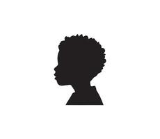 negro siluetas de Niños en blanco antecedentes. ilustración. vector
