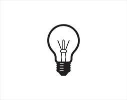 ligero bulbo icono diseño símbolo de idea y innovación con creativo concepto vector