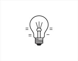 ligero bulbo icono diseño símbolo de idea y innovación con creativo concepto vector