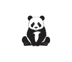 Panda icon. illustration of a panda on a white background. vector