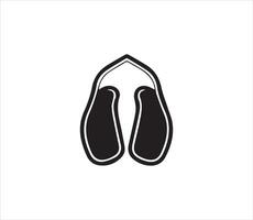 Slippers icon . Simple of slipper icons for web design on white background vector