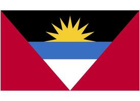 bandera nacional de antigua y barbuda vector