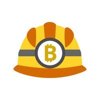 Cryptocurrency Mining Helmet Concept vector