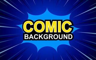 Comic book page background with rays, radial effect and halftone effect. illustration vector