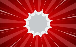 Comic book page background with rays, radial effect and halftone effect. illustration vector