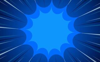 Comic book page background with rays, radial effect and halftone effect. illustration vector