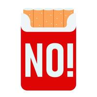 A pack of cigarettes. No tobacco day concept. vector