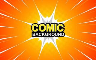 Comic book page background with halftone effect. illustration vector