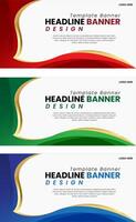 Banner Set Modern Template vector