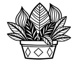 planta flor en un maceta icono vector