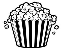 Popcorn hand drawing vector