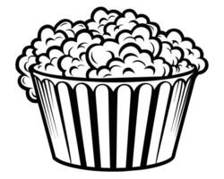 Popcorn hand drawing vector