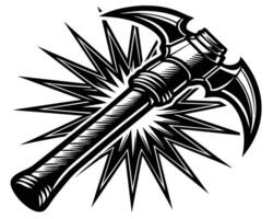 A sketch of a metal hammer vector