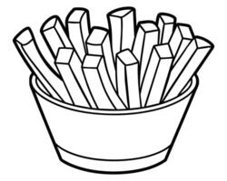 French fries hand drawing design vector