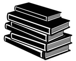 Stack of books icon outline icon in vector