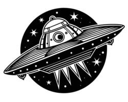 Ufo flying spaceship vector