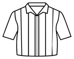 Men Long sleeve resort shirt flat sketch illustration vector