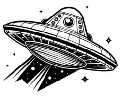 Ufo flying spaceship vector