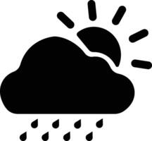 clima plano íconos colocar. sol, lluvia, trueno tormenta, Rocío, viento, nieve nube, noche cielo hacer estilo símbolo, gotas de lluvia. mínimo para aplicaciones o sitio web aislado en vector