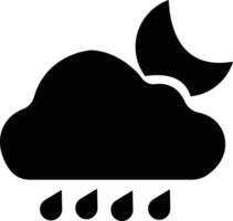 clima plano íconos colocar. sol, lluvia, trueno tormenta, Rocío, viento, nieve nube, noche cielo hacer estilo símbolo, gotas de lluvia. mínimo para aplicaciones o sitio web aislado en vector