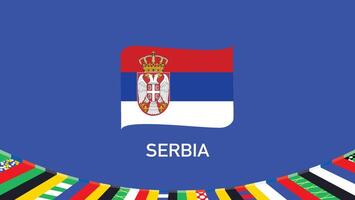 Serbia Emblem Teams European Nations 2024 Symbol Abstract Countries European Germany Football Logo Design Illustration vector