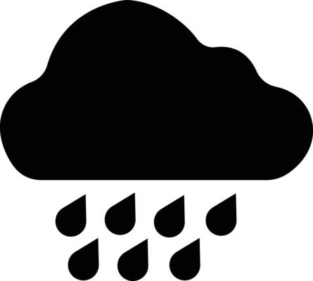 Weather flat icons set. Sun, rain, thunder storm, dew, wind, snow cloud, night sky render style symbol, raindrops. minimal for apps or website isolated on