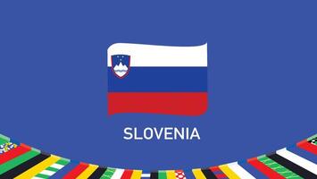 Eslovenia emblema equipos europeo naciones 2024 símbolo resumen países europeo Alemania fútbol americano logo diseño ilustración vector