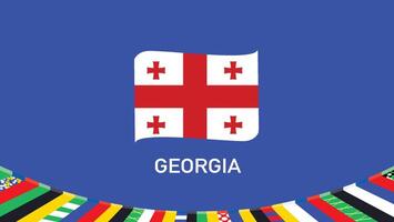 Georgia emblema equipos europeo naciones 2024 símbolo resumen países europeo Alemania fútbol americano logo diseño ilustración vector