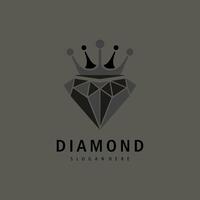 Diamond king logo design template vector