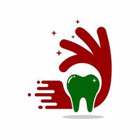 ilustración de diseño de logotipo dental vector