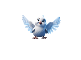 A white dove world science day for peace and World Peace Day 3D cartoon png